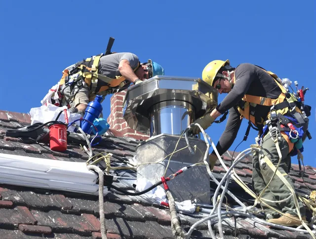 Protective chimney cap installed by Willoughby Chimney Sweep in Willoughby, OH