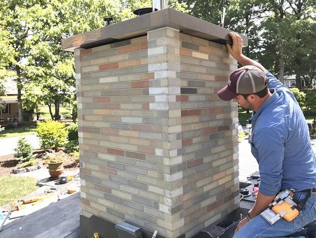 Willoughby Chimney Sweep completing a modern chimney remodel in Willoughby, OH