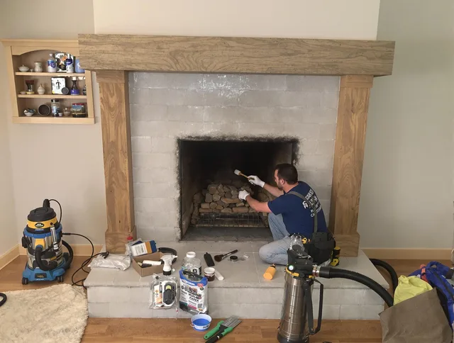Detailed creosote removal process by Willoughby Chimney Sweep in Willoughby, OH