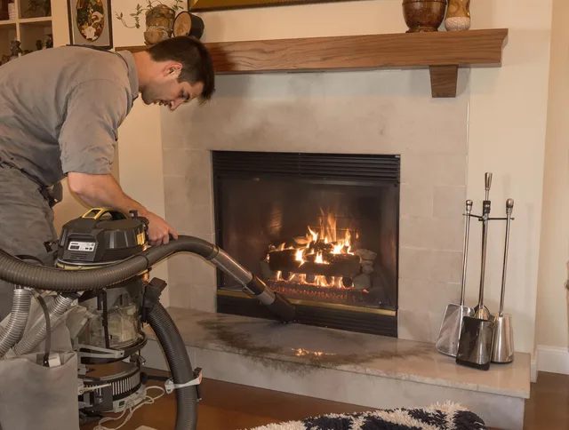 Routine fireplace upkeep by Willoughby Chimney Sweep in Willoughby, OH