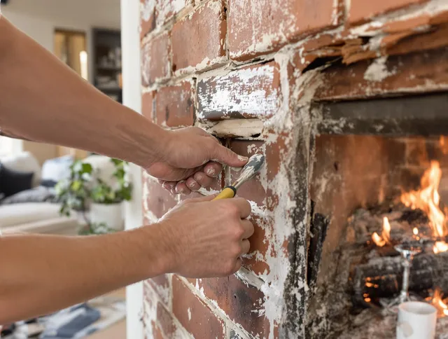 Routine fireplace repair by Willoughby Chimney Sweep in Willoughby, OH