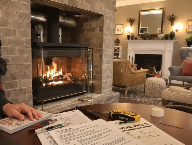 Willoughby Chimney Sweep verifying fireplace safety measures in Willoughby, OH